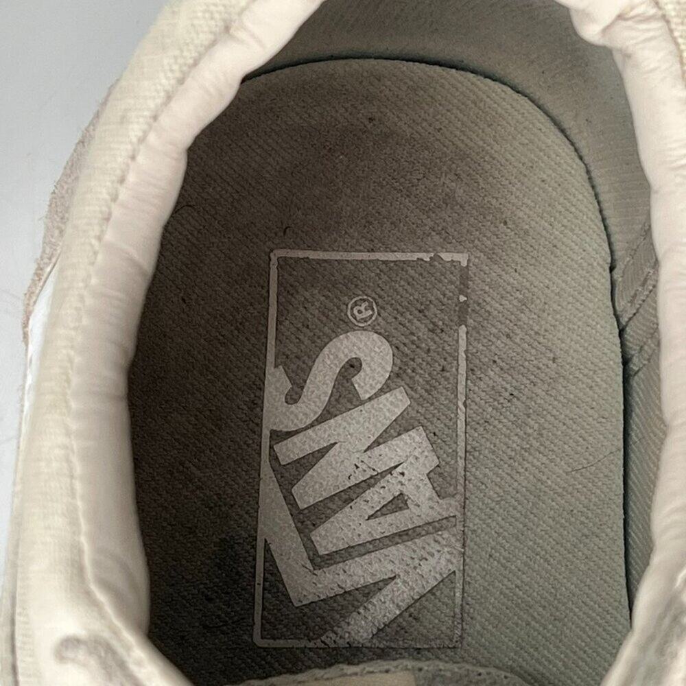 Vans Old Skool Canvas Suede Low Top Skate Sneakers Shoes Beige Grey Women 8.5 - Picture 12 of 13